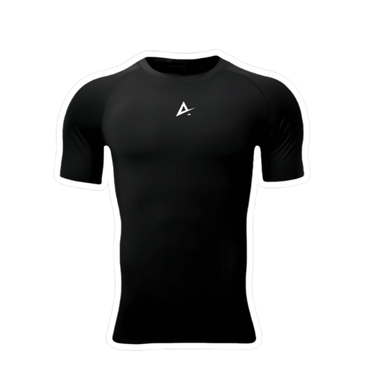Black Short-Sleeve Compression