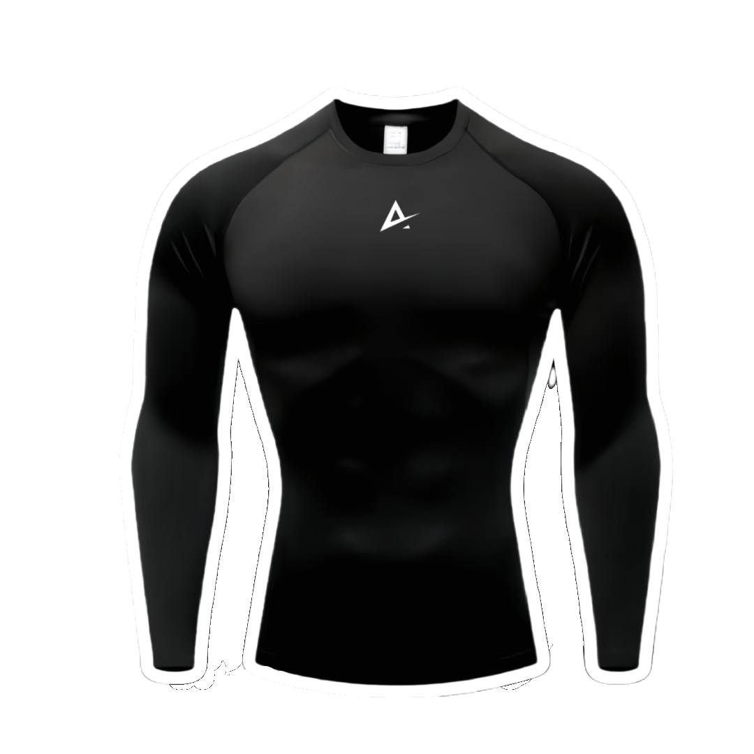 Black Long-Sleeve Compression Shirt
