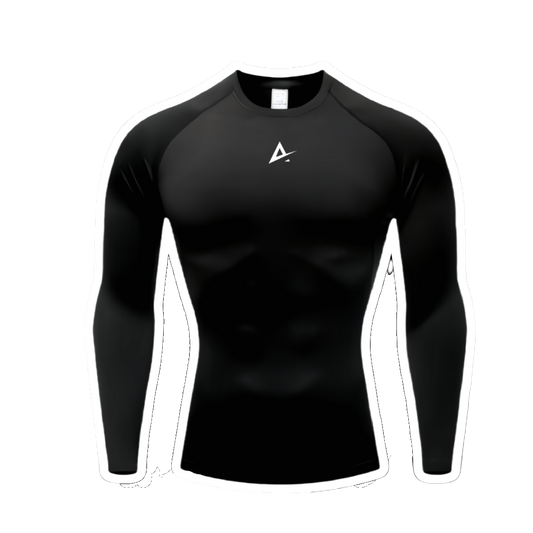 Black Long-Sleeve Compression Shirt