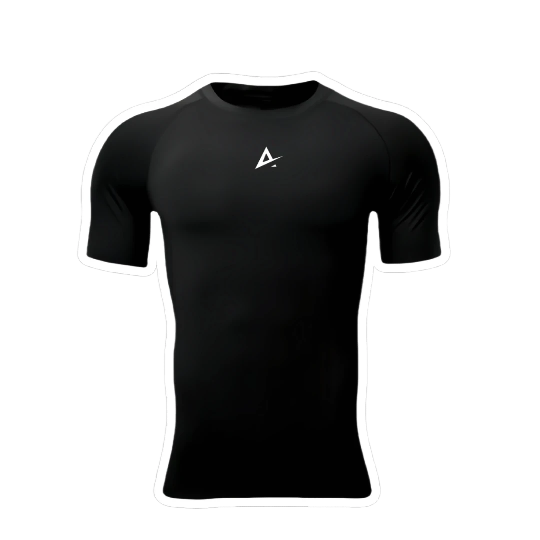 Black Short-Sleeve Compression